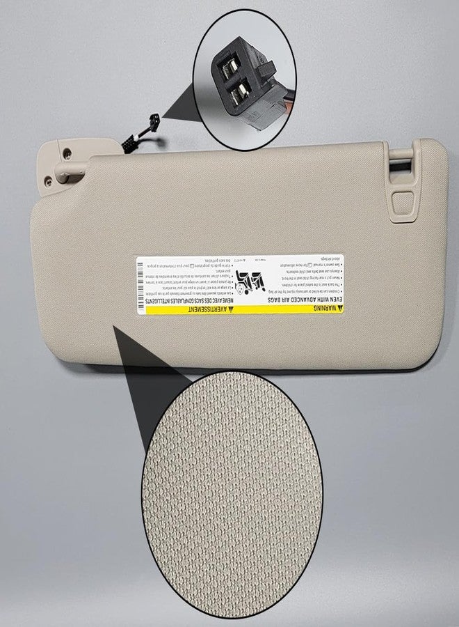 DIMEANI fit for Chevrolet Silverado Sun Visor, fit for 2007 2008 2009 2010 2011 2012 2013 2014 Chevy Suburban 1500 2500 Avalanche Tahoe GMC Sierra Yukon XL Cadillac Escalade Replace 22850306 22850310 - Image 2